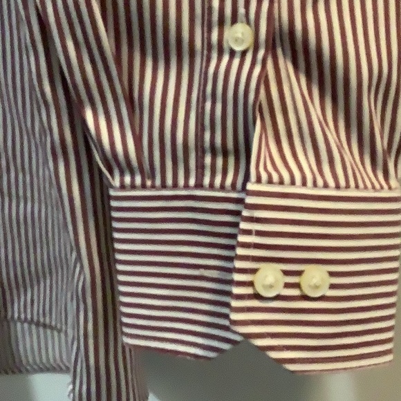 Men’s Joseph Abboud striped dress shirt Tall Size 17 1/2, 36/37 reg. See pics. - Picture 4 of 8